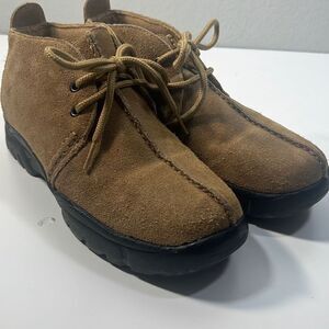 Roper Women’s Performance Suede Leather Lace Up Ankle Boots Shoes Tan Size 7
